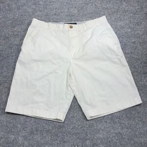 Tommy Hilfiger Mens White Chino Shorts 35 Classic Fit Cotton Twill